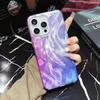 Aplicável à capa de celular iphone15 laser colorida fio de pena prata quente Apple 14 senso avançado 13ProMax capa protetora