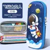 Caja de Papelería 3D de Dibujos Animados Estuche Estéreo Estuche para Lápices Estudiante Eva Alta Apariencia Gran Capacidad Resistente a las Manchas Papelería para Niños y Niñas