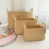Cesta de Almacenamiento de Fieltro Nórdico Gruesa Portátil Caja de Almacenamiento para Snacks Almacenamiento de Juguetes Desordenados Cesta de Almacenamiento para Ropa Sucia