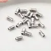 Plata de Ley S925 Cuentas de Arroz Tubo Redondo de Bambú Tubo de Plata Accesorios Espaciador Viejo Retro Anillo para Correr Oreja Única Material Hecho a Mano DIY