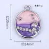 Nuevo Superventas Creativo Personalizado Gato Estrella Doble Colgante Blanco K Colgante Accesorios DIY Material Aleación de Metal con Goteo de Aceite Al Por Mayor