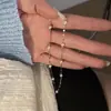 Corrente para Clavícula de Pérolas Artificiais Estilo Ins, um Acessório de Nicho para Mulheres, Simples e Elegante, Colar de Corrente Versátil, Fresco e Doce
