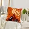 Temu Nueva Almohada de Halloween Patrón Murciélago Fantasma Material de Lino Funda de Almohada Decorativa de Halloween Americana