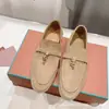 Sapatos Mocassins Retrô de Comércio Exterior Masculinos Couro Genuíno Camurça de Ovelha Slip-On Slip-Ons Flats de Bico Arredondado Sapatos Casuais Femininos