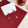 Aguja de Plata S925 Felicidad Navideña ~ Pendientes 2023 Nueva Moda ins Pendientes para Mujer Pendientes de Viento ins para Mujer