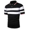 Camisa Polo Masculina Nova Europeia e Americana Transfronteiriça com Costura Simples e Impressão 3D Camisa Polo Casual de Manga Curta