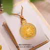 Novo estilo chinês maré nacional ouro areia método antigo corda Ruyi Buda Maitreya Huang Caishen corda colar treme ao vivo com atacado