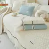 Cojín de Sofá Estilo Crema Algodón Puro Funda de Sofá Acolchado Lavado Cojín de Sofá 2025 Estilo Nuevo Universal para Todas las Estaciones