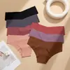 Pantaletas europeas y americanas de comercio exterior transfronterizo de seda helada sin costuras para mujer, finas, transpirables, sexys, entrepierna de algodón puro, ropa interior de talla grande para mujer al por mayor