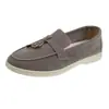 Zapatos Casuales Planos Slip-On de Moda Clásicos Nuevos de Nicho 2026, Cómodos y Versátiles con Suela Suave y Parte Superior Blanca Suave