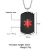 Collar de Acero Inoxidable Huayue Símbolo de Rescate Médico Internacional Transfronterizo Bastón de Serpiente Doble Capa Estrella de la Vida, Grabable