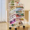 2026 Nuevo Modelo Estante de Almacenamiento Móvil con Ruedas para Almacenamiento de Libros en el Salón de Clases de Estudiantes, Carrito Multicapa para Artículos Varios Debajo del Escritorio