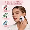 Tabla Gua Sha Eléctrica Transfronteriza, Dispositivo Facial Gua Sha con Luz Roja y Azul y Compresa Caliente, Masajeador Vibratorio de Introducción de Aceite Esencial con Microcorriente