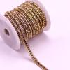 Nueva Cadena de Garras de Diamante Multicolor de Tres Filas Cadena de Pedrería Densa Galvanizada Cadena de Pedrería Versátil Cadena de Pedrería Cosida a Mano para Bricolaje Joyería
