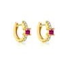 Nuevos aretes de plata esterlina s925 multicolor aretes europeos y americanos aretes sencillos de alto nivel con diamantes aretes en stock al por mayor