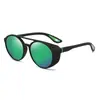 Óculos de Sol Esportivos Polarizados Redondos Modernos com Lentes Duplas e Recortes Laterais, Óculos Unissex à Prova de Poeira para Uso ao Ar Livre Atacado