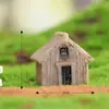 Joyería de resina de musgo micro paisaje casa de madera montaje DIY pequeños adornos