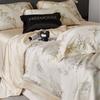 Colchas de verano frescas, elegantes y modernas con estampado floral, de seda, Tencel Lanjing austriaco, para aire acondicionado, juego de cuatro piezas