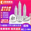 Tornillos de Acero Niquelado, Tornillos Autorroscantes de Cabeza Plana Grande, Tornillos de Cabeza Grande Ranura de Cruz, Tornillos Autorroscantes M2.3M3M4M6