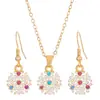 Joyas de Navidad Nuevas Llegadas Traje para Mujer Estilo Ins Creativo Europeo y Americano Muñeco de Nieve Copo de Nieve Campana de Navidad Conjunto de Collar y Pendientes