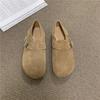 Zapatos Retro Doudou para Mujer 2025 Primavera y Otoño Nuevos Tbottomon Suela Suave Punta Redonda Fondo Plano Zapatos Casuales sin Cordones