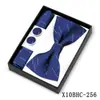 Corbata de moño Estilo Nuevo, Pañuelo Cuadrado, Gemelos Caja de Regalo Set de 3 Piezas, Accesorios de Camisa de Moda para Hombre, Hebilla de Corbata de Moño Multicolor