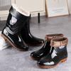 Envío Gratis Botas Altas de Lluvia para Hombre Resistentes al Desgaste Botas Largas de Lluvia Impermeables Antideslizantes Cubierta de Terciopelo Gruesa Resistentes a Ácidos y Álcalis Zapatos para Agua Zapatos para Sitio de Construcción
