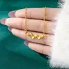 Nueva Cadena para Clavícula Geométrica de Onda Cepillada Estilo Simple para Mujer Cadena de Oro de Arena Vietnamita Diseño Transfronterizo Joyería de Imitación de Oro