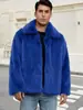 Cruce Transfronterizo Europeo y Americano Chaqueta Corta de Imitación de Piel con Solapa para Hombre Europea y Americana Chaqueta Cálida Chaqueta de Felpa Abrigo Amazon
