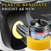 Cera de reparo e cuidado para interior de carro preto kineshinex, pasta de reparo e manutenção para pneus, reparo e embelezamento de peças plásticas