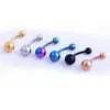 Europa y Estados Unidos nuevo comercio electrónico para anillo de ombligo de acero inoxidable chapado clavo de ombligo bola multicolor joyería para piercing ombligo