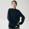 ¡Elegante sin esfuerzo! Suéter de cachemira de alta gama, cuello semi-alto para mujer, con un diseño holgado de dobladillo enrollado, corte a media altura y un estilo cálido que cubre la cadera