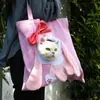 Bolsa de viaje para mascotas, transportadora de gatos, bolsa portátil para gatos, bolso de hombro para perros pequeños con cabeza abierta, accesorios para perros portátiles y transpirables