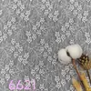 Venta Directa de Fábrica Tela de Encaje Jacquard No Elástica, Malla Hueca 100% Poliéster, Tela para Vestido de Primavera y Verano y Vestido de Novia