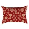 Funda de Almohada Lumbar Navideña Nueva Transfronteriza de Amazon Venta al por Mayor Almohada de Tira Larga Copo de Nieve Dorado Cubierta de Cojín para el Hogar