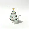 Árvore de Natal de Vidro Giratória Zibo Enfeite de Presente de Natal Decoração de Mesa 6,5cm Árvore Artificial