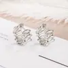 Pendientes de Aro Plisados para Mujer, Diseño de Nicho, Temperamento de Alta Clase, Aros para Orejas, Pendientes de Estilo Frío, Pendientes de Tachuela de Nuevo Estilo 2023