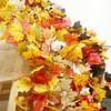 Simulación de hoja de arce de ratán transfronterizo Otoño Simulación de ratán Temporada de cosecha Temporada de Acción de Gracias Decoración del hogar Hoja de arce de otoño artificial