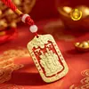 Pingente de Token do Deus da Riqueza das Cinco Direções do Tio Cobre, Pingente de Atração de Fortuna das Oito Direções, Chaveiro de Carro, Ornamento Unissex