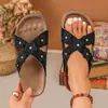 Sandalias de Verano para Niñas, Cómodas y Transpirables, Sandalias de Corcho para Niñas, Zapatos Casuales de Playa Abiertos para Bebés, Sandalias de Suela Suave
