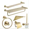 Suporte de Toalha de Banheiro Dourado para Pendurar Conjunto de Aço Inoxidável 304 Rack de Armazenamento para Vaso Sanitário Vaso Sanitário Ferragens para Pendurar na Parede