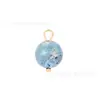 Colgante Antiguo de Acero Inoxidable Incrustado con Piedra Natural Ágata Calcedonia Turmalina Patrón de Paisaje Hebilla de Cuenta Redonda Decoración Hanfu Cheongsam