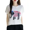 Camiseta de Manga Corta para Mujer, Transpirable, Fresca, de Lino de Bambú, Delgada de Verano, con Estampado, Cuello Redondo, Pulóver