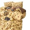 Juego de cama Clase A de Algodón Puro de Cuatro Piezas Juego de Cama de Algodón Puro de Tres Piezas Sábanas Funda de Edredón Funda de Edredón Cama Sábanas Dormitorio de Estudiantes Juego de Tres Piezas 4