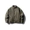 Northern Boundary Marca de Moda Americana para Hombre 2025 Invierno Nuevo Cuello Alto Gamuza Algodón Chaqueta Harrington Abrigo Grueso