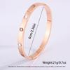 Pulseira de Aço Titânio Moda Europeia e Americana para Mulheres, Estilo de Luxo, Design Céu Estrelado, Estilo Casal, Pulseira Redonda de Aço Titânio Não Desbota