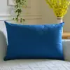 Funda de almohada de lino sintético de color sólido simple nórdico sin relleno Almohada lumbar rectangular de oficina Cojín de respaldo de sofá Gris