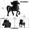 Modelo de caballo de simulación transfronterizo equitación carreras de caballos caballo famoso mundial caballo amarillo caballo negro traje adornos de animales salvajes
