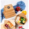 Embalaje de papel Kraft desechable para llevar comida rápida, ensalada de frutas, pollo frito, sushi, lonchera de papel, se puede personalizar de forma rectangular.