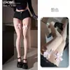 Medias Sexys para Mujer, Deseo Puro Sexy, Lazo, Medias Blancas, Medias de Red, Ultra-delgadas, JK, Hasta la Rodilla, Calcetines Ultra-delgados para Pierna